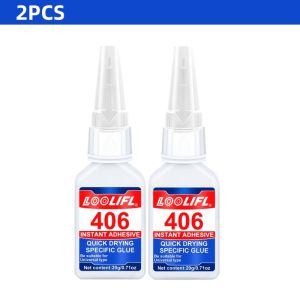 LOOLIFL | 406 All-Purpose Glue Super Strong Adhesive Waterproof and Flexible Formula Suitable for Leather Repair Shoes Toys Glasses Models and Handmade Products Quick-Drying Type.