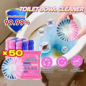 50pcs Aromatic Tablets Toilet Bowl 2-color Toilet Cleaner Automatic Tank Bowl Deodorant Homeliving With Fragrance for Deodorizing & Descaling Long Lasting Clean Mild Ingredient 2-color toilet cleaner with light rose scent