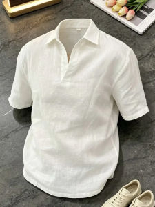 LIUBU | Elegant Comfort Short Sleeve Polo Shirt Linen & Tencel Cool Feel