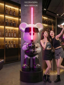 JIZHAO | Light Luxury Big Light Saber Bear Statue