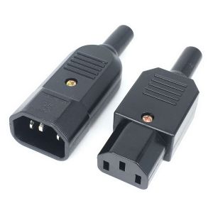 IEC Straight Cable Plug Connector C13 C14 Female Male Plug Rewirable Power Connector 3 Pin AC Socket Industrial Plug 16A 250V