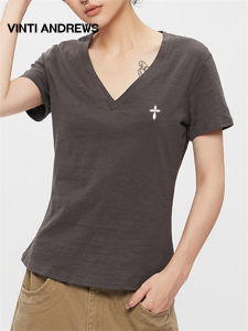 Slim Simple V-Neck Summer Half-Sleeve T-Shirt