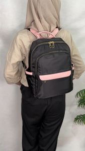 Peonia PNA NEORA Water Resistant Ransel Tas Wanita Punggung Kantor Kerja Sekolah Kuliah Outdoor Trendy Fashion Style Travel Casual Backpack Anak Remaja Perempuan Selempang Cewek Bag
