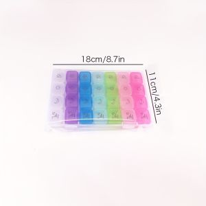 28 Grids Pill Container Pill Box Holder Weekly Medicine Storage Organizer Container Drug Tablet Dispenser Storage Container Case