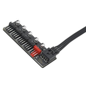 [Vktech] 5 Ports PC Cooling Fan Hub Splitter with Speed Controller for 4 Pin PWM Fans Compatible with Gaming PC Builds