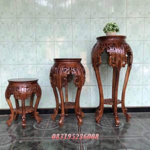 SET MEJA CUMI JATI ISI 3 MEJA TINGGI 876550 cm GRATIS ONGKIR JAWA DAN JABODETABEK