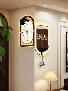 HAOJIUBUJIAN | Vintage Style Creative Double-faced Electronic Wall Clock