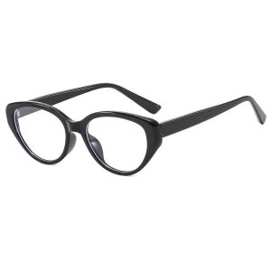 Women Retro Cat Eye Anti Blue Light Reading Glasses +100 To +400 Diopters No Decor Presbyopic Eyewear Office Daily Eyeglasses
