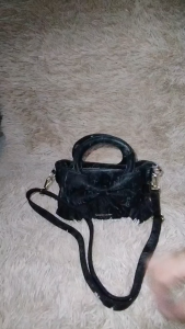 BJ82190 - BLACK/WHITE TAS SLEMPANG HANDBAG TAS WANITA FASHION IMPORT MODIS ELEGAN TERMURAH TERLARIS TERBARU TAS BATAM GT2190