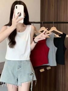 QIAOCHENXIAN | Cotton Short Loose Tank Top
