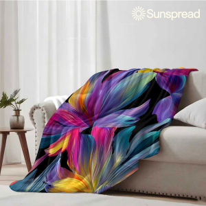 Beast Kingdom | colorful fluid petal Soft Warm Flannel Blanket Lightweight Cozy Christmas Halloween Home Decor Room