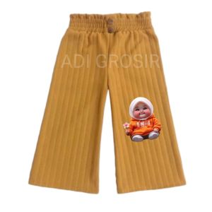 4 PCS Celana kulot panjang Anak perempuan KNIT HORNET Motif BABY GEMOY Lucu VIRAL Usia 1-11 th MURAH