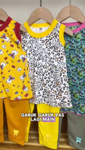 Setelan Flowly uk Bayi - 5 Tahun / Gaya Korea Setelan Anak Perempuan Baby Cewek Legging Import Polos Anak Perempuan Dress Daster Baju Tidur Murah Alinkidos