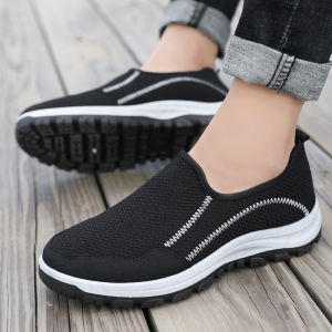 Enpor Sepatu Slip On Pria Fashion Sneakers Simple Running Shoes MC603