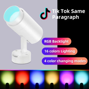 RGB Stage Spotlight LED Track Lamps Rail 16 Colors Party Light Remote Control Adjustable Disco Lighting For KTV Bar Dance Room