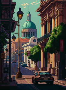 City Pixel Street Landscape Rectangle Paper Jigsaw Puzzle 500 1000 1200pcs For Adults Home Decor Gift Brain Teaser Family Game