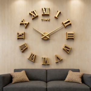 New Modern Design Large Wall Clock 3D DIY Quartz Clocks Fashion Watches Acrylic Mirror Stickers Living Room Home Decor Horloge