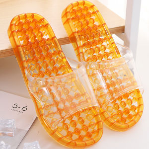 Vulnerability Bathroom Slippers Mens and Womens Summer Acupuncture Massage Cut Out Drainage Slippers Couple Non Slip Bath Pedicure Foot Sole