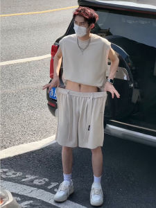 ชุดกีฬาผ้าไหมน้ำแข็งสำหรับผู้ชาย ชุดกีฬาฤดูร้อนแบบแขนกุด ชุดกีฬาสำหรับเยาวชน ชุดกีฬาแบบเต็มชุด ชุดกีฬาลำลองสำหรับฤดูร้อน