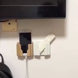 Pylon 3M Paste Socket Mobile Phone Holder Charging Stand Wall Fixed Mounted Holder Hook Hanger Storage box