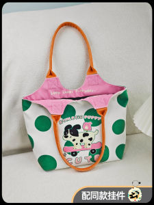 Natural Curl Original Cute Canvas Bag Large Capacity Commuter Bag Single Shoulder Handbag Casual Style Womens Bag