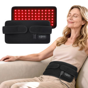 Hailicare | 72 LEDs Red Light Therapy Pad Home Use 660nm 850nm Near Infrared Waist Massager Belt for Back Abdomen Leg Muscle Relaxation Wrap