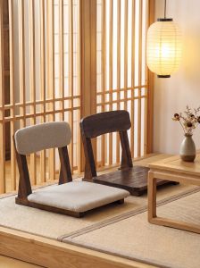 YUANMUQIREN | Comfortable Solid Wood Short-back Chair
