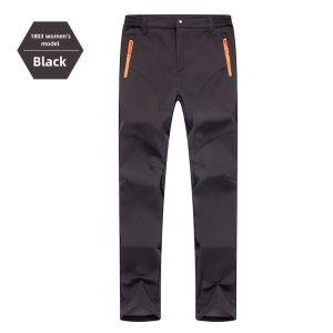 Thickened Fleece Outdoor Men Women Skiing Pants Windproof Waterproof Soft Shell Loose Fit Winter Spring Climbing Snowboarding