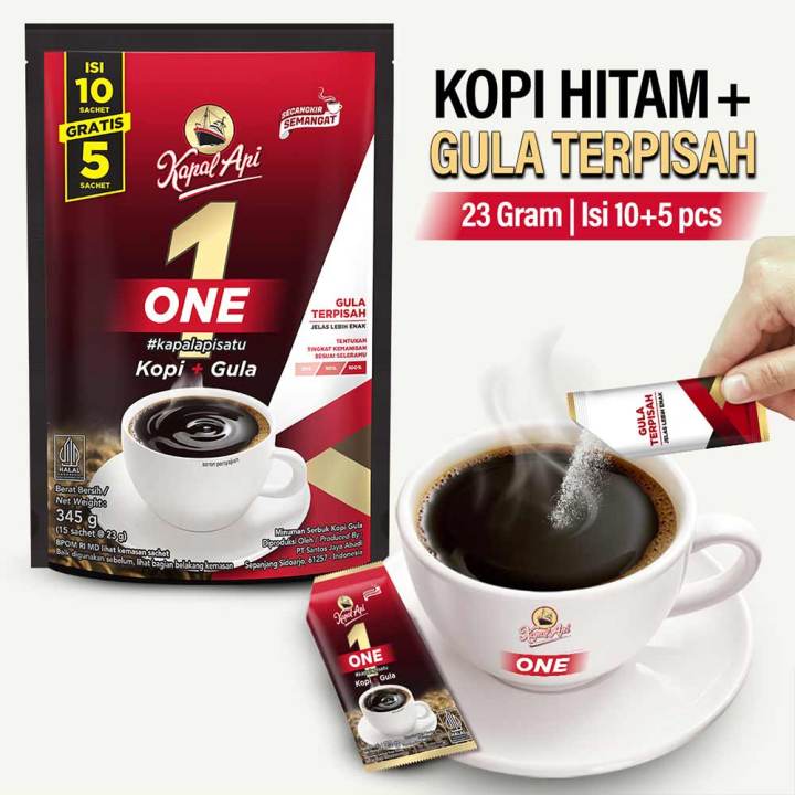 KOPI KAPAL API SACHET ISI 10 PCS 25g GULA TERPISAH KAPAL API KOPI HITAM