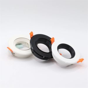 Round Led Recessed Lighting Trims Spotlight Downlight Holder for GU5.3/MR16/GU10 Bulbs Light Fixture Frame with MR16 Socket