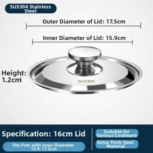 RONGCHUAN | Universal Food Grade Thickened Pot Lid 32cm