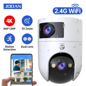 JOOAN 8MP HD IP Camera Outdoor Dual Lens Security WiFi Camera Auto Tracking Color Night CCTV Audio Video Surveillance Camera