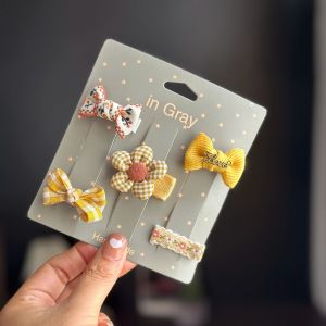 Adorable Princess Style Hair Clips for Girls Full Cloth Duckbill Hair Accessories Baby Girls Cute Rabbit Ear Hair Grips