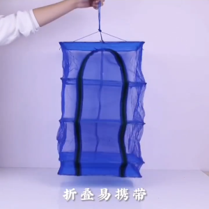 Fly Proof 1/3 Layered Fishing Net Rack Foldable Dish Food Dryer/Insect Outdoor Hanging Shelf/Drying Storage Organizer Ba