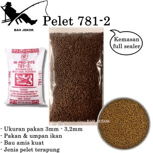 Pelet 781-2 Pakan Ikan Lele Mas Nila Gabus dll di kolam & Akuarium (500gr)