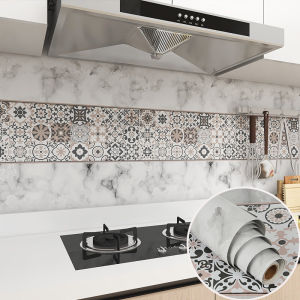 ห้องครัวทนน้ํามัน Self-adhesive Wall กระดาษกันน้ําทนไฟทนอุณหภูมิสูงสติกเกอร์สําหรับเตาและกระเบื้อง Hood
