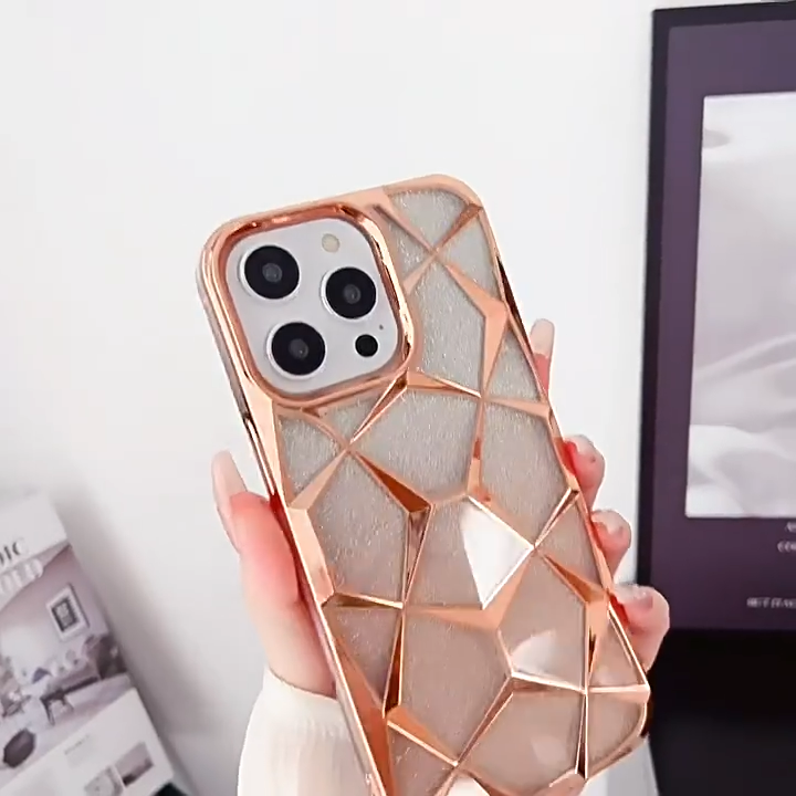 Glitter Gradient Plating Silicone case iPhone 15 PLUS 14 Pro max 13 12 pro max 11 shockproof Border Marble clear case iphone 11 12 13 Pro max 14 plus 15 PRO MAX Camera Lens Large Hole Case