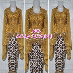 set kebaya akad nikah kebaya pesta kebaya merak murah kerah sunda + longtorso + rok sido dan slendang
