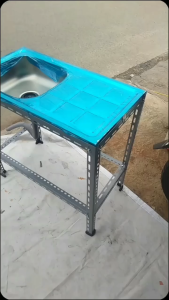 HABISKAN STOK!! Meja Wastafel Portable Cuci Piring Portable Bongkar Pasang  Eco Siku Powder Coating