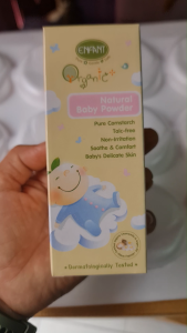 SALE!! ENFANT (อองฟองต์) ORGANIC PLUS NATURAL BABY POWDER แป้งเด็กสูตรธรรมชาติสำหรับเด็กแรกเกิด 80g. ปี2025