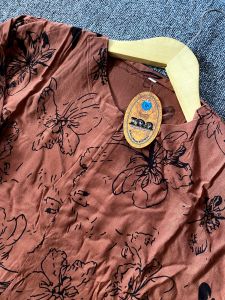 Homedress Rayon Armor Mididress Semata Kaki Motif Bunga LD 110 Resleting Adem Gamis Santai Motif Bunga