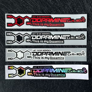 Nhãn Dán Công Thức Hóa Học Dopamine Phản Quang Chống Thấm Nước Cho Xe Máy Xe Tay Ga Chắn Bùn - Phụ Kiện Decal Trang Trí