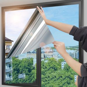 1 roll Thermal insulation film privacy protection sun protection window film UV protection light blocking see through film