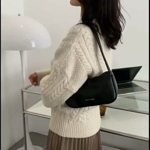 2023 Baru Retro Busur Tas Rantai Messenger Tas Wanita Fashion Sederhana Lipit Satu Bahu Ketiak Tas Cloud Bag BAO078