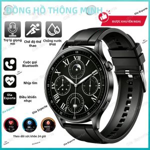 Đồng Hồ Thông Minh Mới 2026 Màn Hình AMOLED Cảm Ứng Đầy Đủ 1.52 Inch Theo Dõi Sức Khỏe Chống Nước Nhiều Chế Độ Thể Thao Dành Cho Nam & Nữ HW12