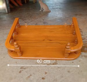 หิ้งพระไม้สักแท้ขนาด กว้าง60ซม(ทำสีลงเคลือบเงา)แข็งแรงทนทานน้ำหนักเบาเคลื่อนย้ายง่ายสินค้ามีพร้อมส่ง สินค้าพร้อมใช้งาน สินค้าเป็นงานไม้สักทองแท้