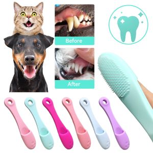 🔥C.three 1Pc Soft Silicone Pet Tooth Brush Finger Toothbrush Bad Breath Care Pet Dog Cat Cleaning Supplies Dog Accessories Soft Finger Nose Blackhead Cleaning Brush Silicone Dog Wool Brush