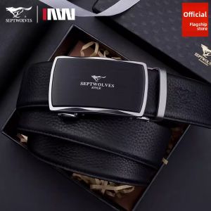 SEPTWOLVES | Genuine Leather Auto-buckle Trendy Mens Belt