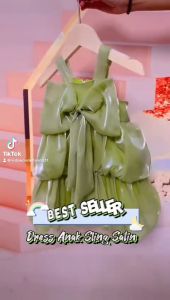 Dress Baby Princess Sling Satin Impor 3 Bulan -7 tahun