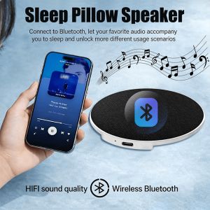 Pillow Speaker Ultra Thin Wireless Mini Sleep Sound Speaker Under The Pillow Private Bedside Listening for Side Light Sleepers